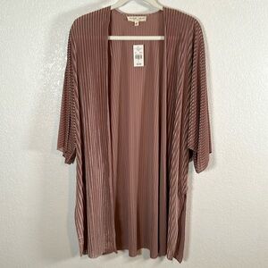 Alchemy Thread Pink Stripe Burnout Cardigan Size Large